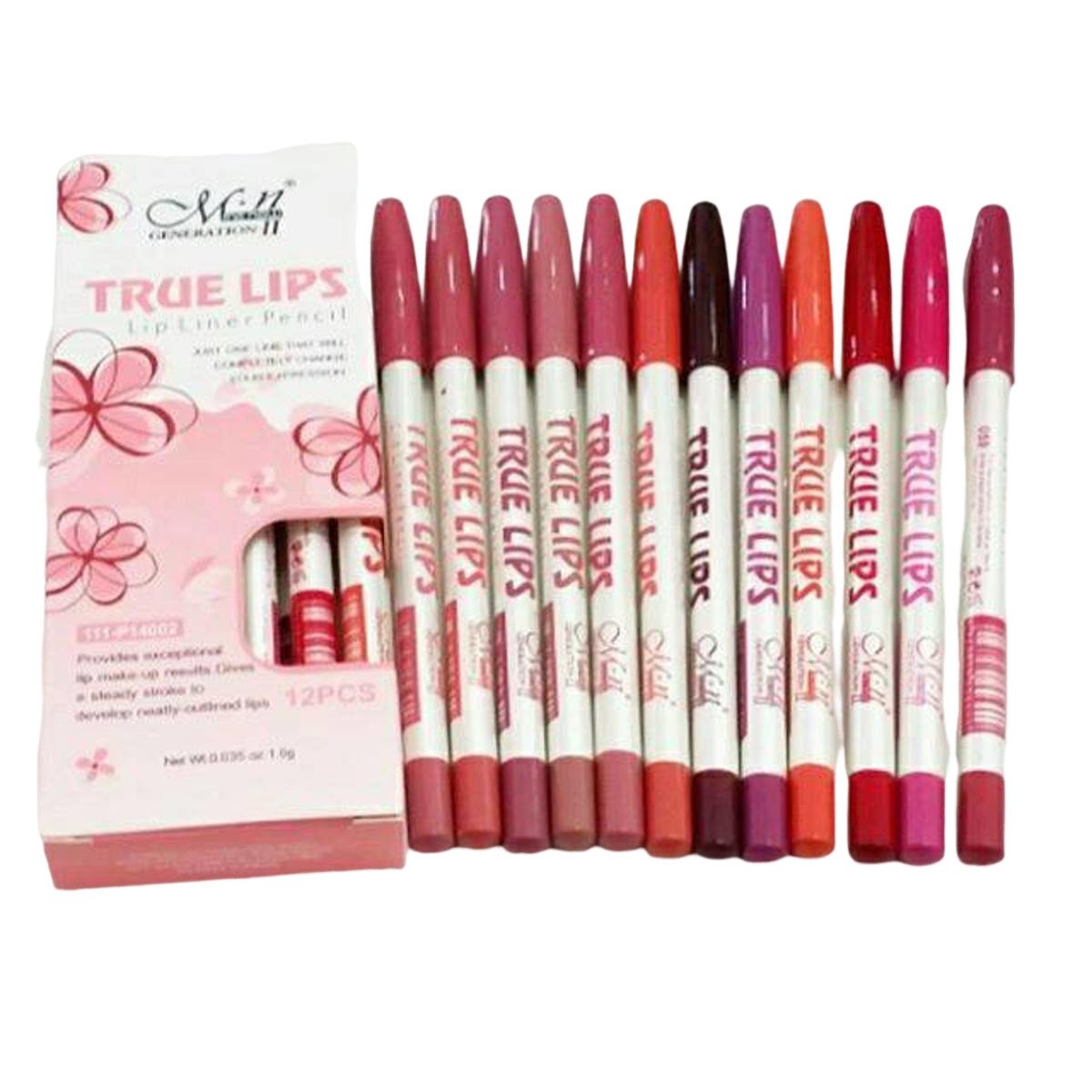 Menow True Lip Liner Pencil – 12 Pcs