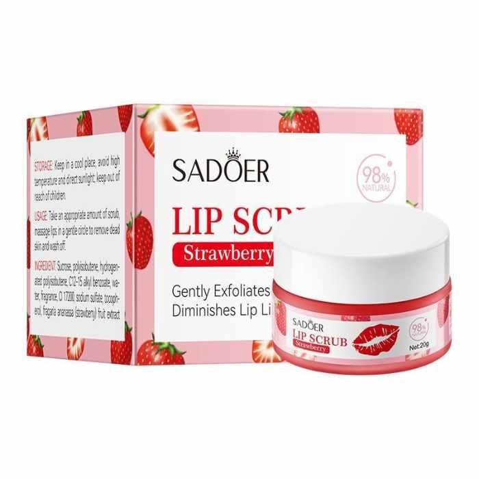 SADOER Hydrates Lip Scrub – 20g (Strawberry)