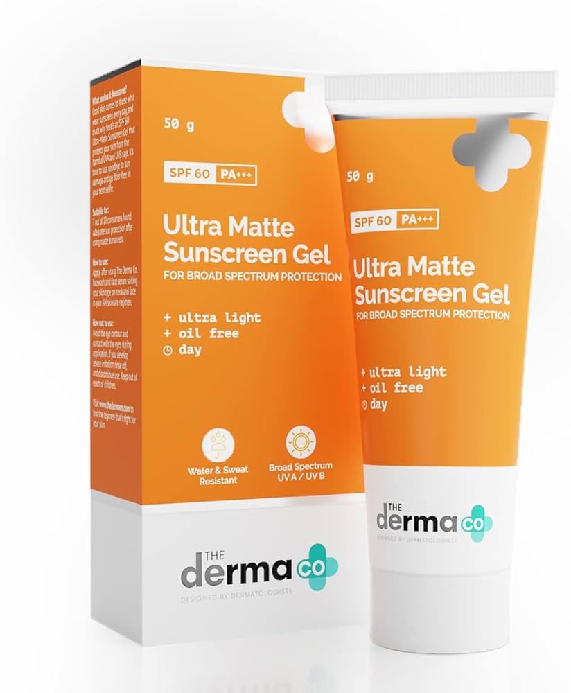 The Derma Co Ultra Matte Sunscreen Gel SPF 60 PA+++-50G