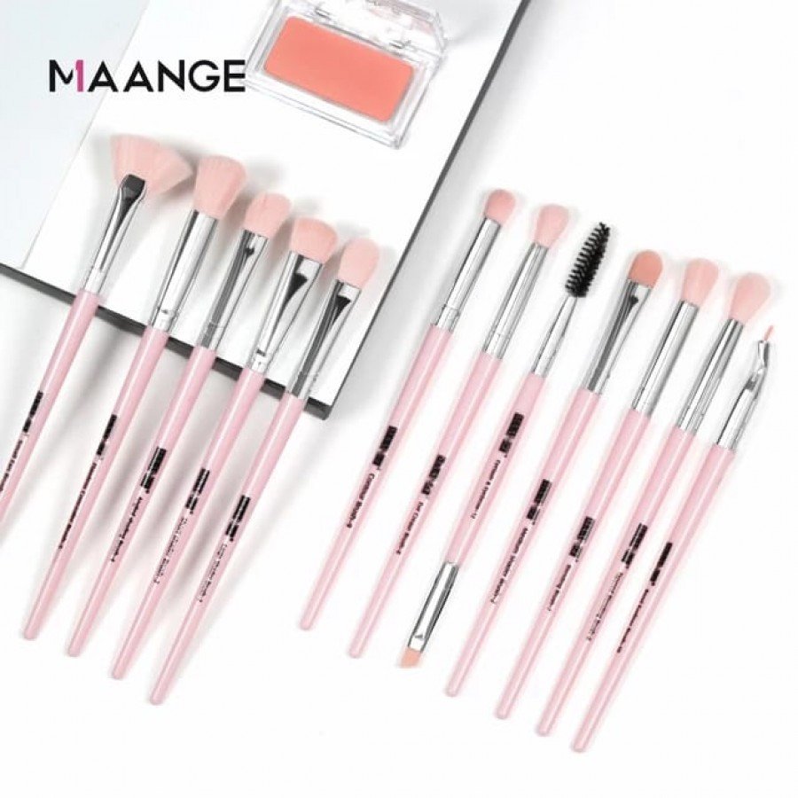 MAANGE Professionl Eye Makeup Brushes Set-12PC(Pink)