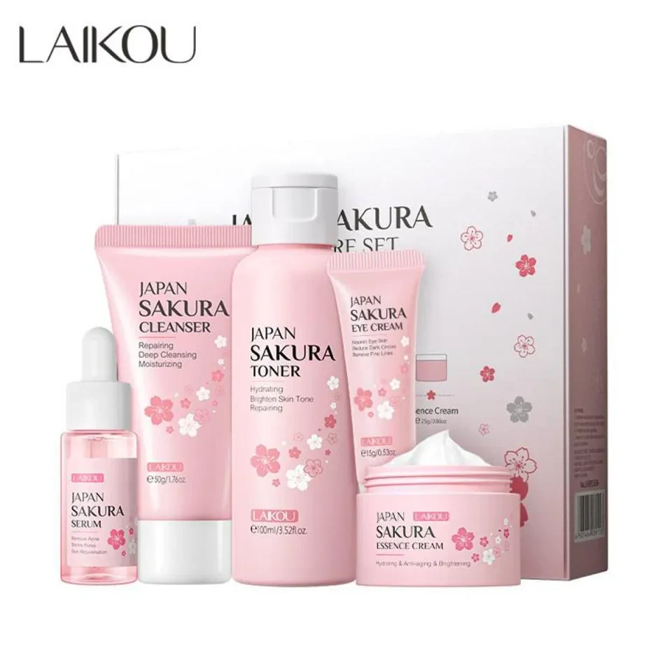 Laikou Japan Sakura Skincare Set – 5 Pcs