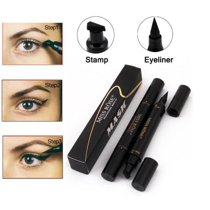 MIss Rose 2 in 1 Stamp Eyeliner-Black