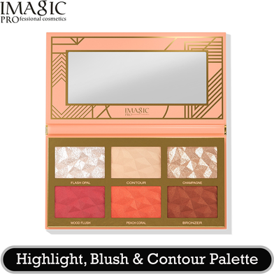 Imagic Highlighter, Blush And Contour Palette-3 in 1 Cheek