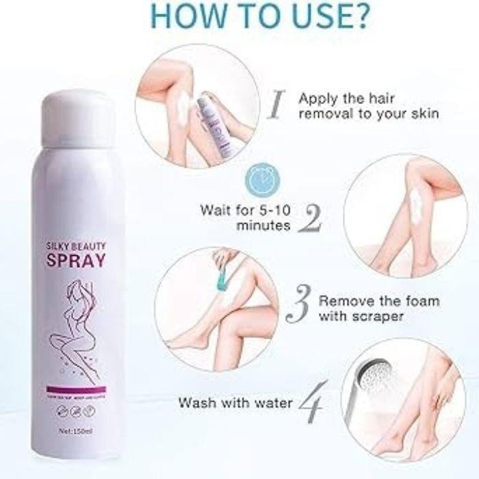 Kingyes Silky Beauty Quick & Painless Hair Removal Spray -150ml