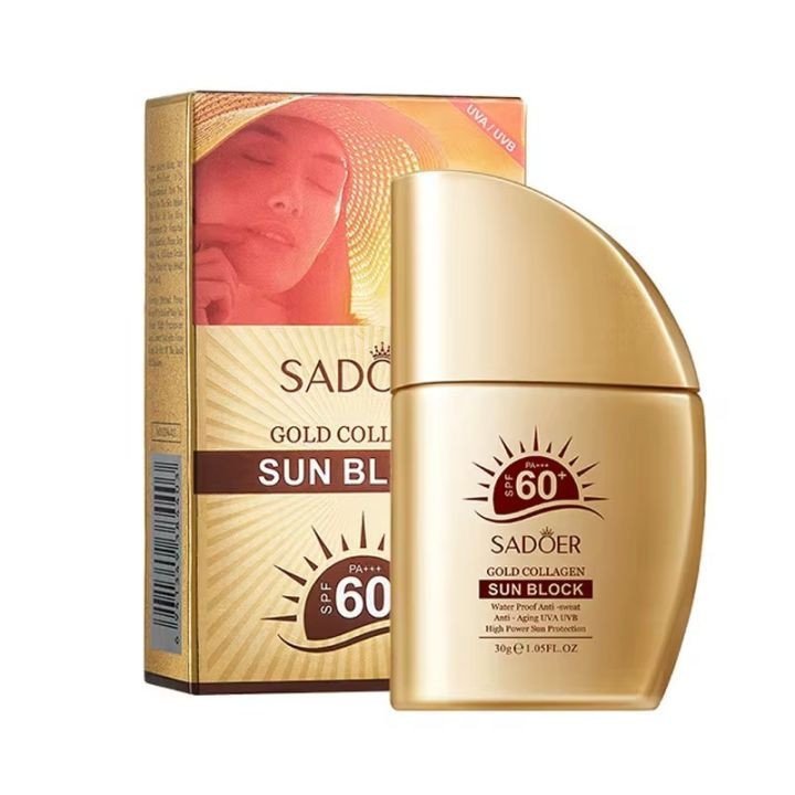 Sadoer Glod Collagen Waterproof Face Sunscreen  SPF60 PA+++ 30G